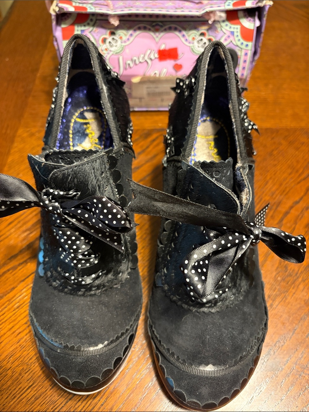 Irregular Choice Georgia Rose/black size 39/8 - Picture 2 of 8